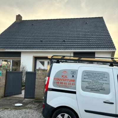 Toiture maison après démoussage Calais